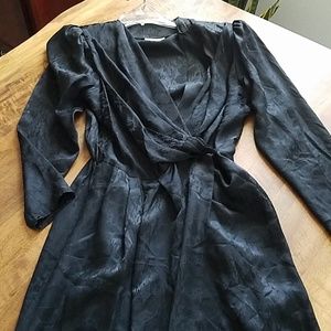 Vintage 100% silk wrap dress